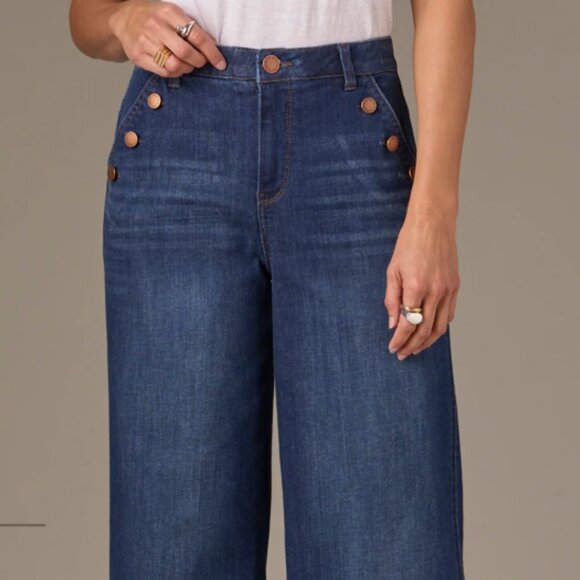 Wit & Wisdom Denim - Wit & Wisdom High Rise Sailor Jeans with Button Detail